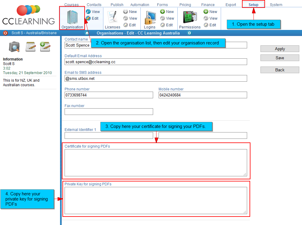 Adding a Digital Signature