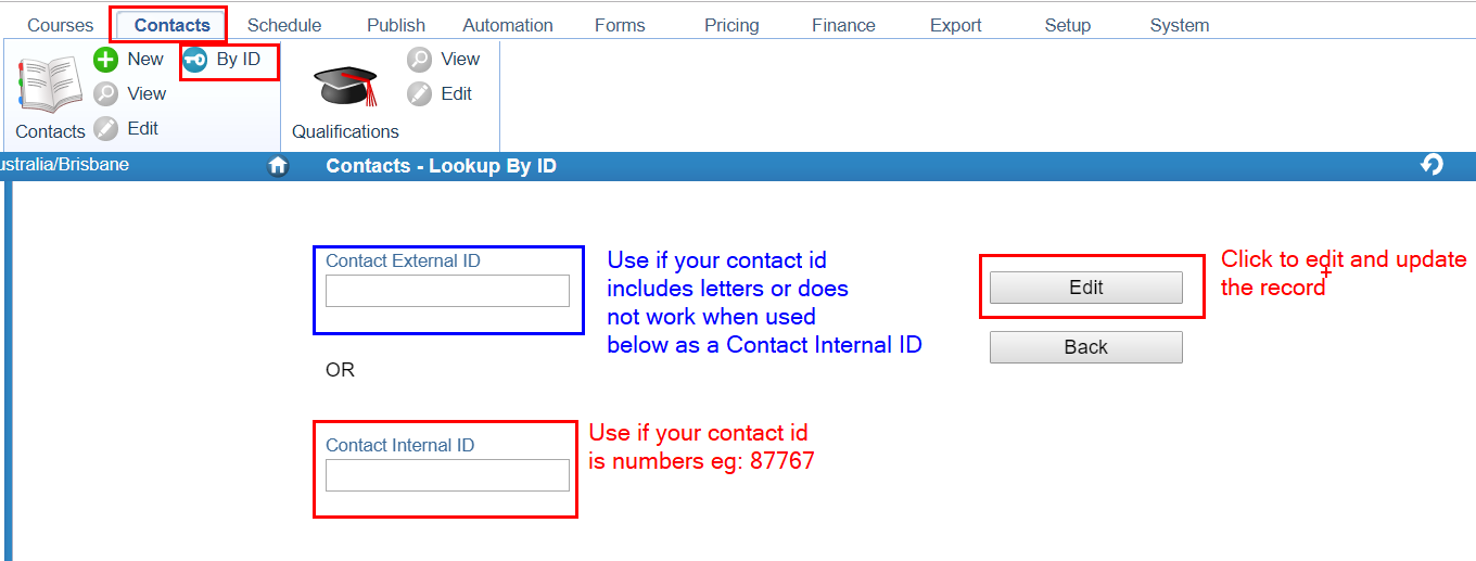 Use the Client Identifier as a Contact Internal ID